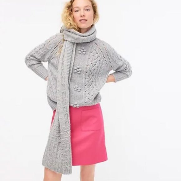 TALL patch pocket mini skirt in double-serge wool - Picture 4 of 4